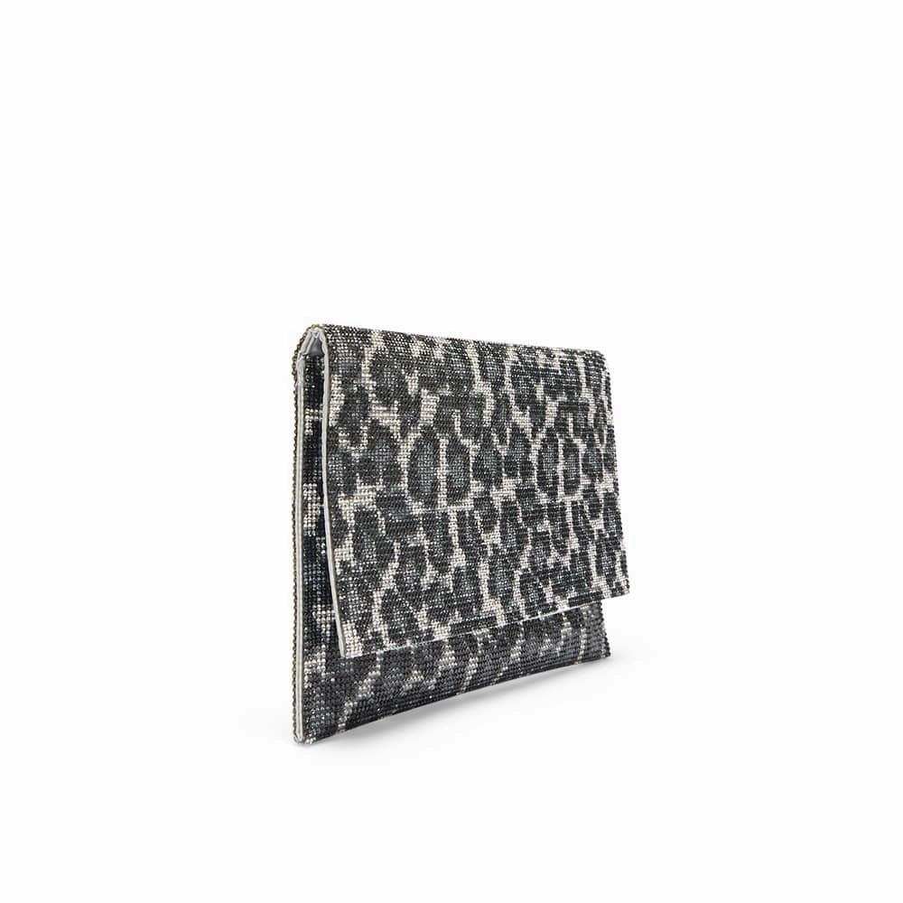 Kimora Handbag in Black Leopard Crystal
