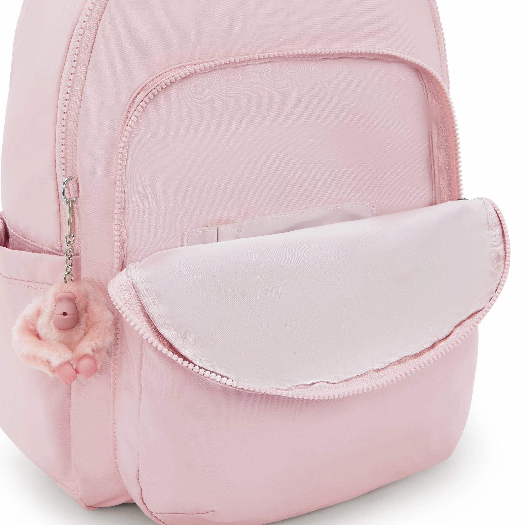 Kipling Seoul Large Metallic Pink Shine 15" Laptop Backpack