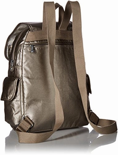 Kipling Women'S Ravier Medium Solid Backpack, Metallic Pewter