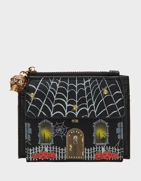 KITSCH HAUNTED HOUSE BIFOLD WALLET BLACK