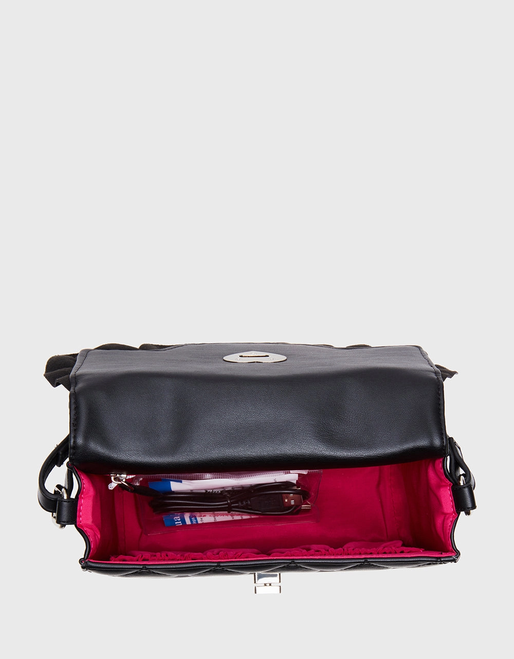 KITSCH RUFFLE PHONE BAG BLACK