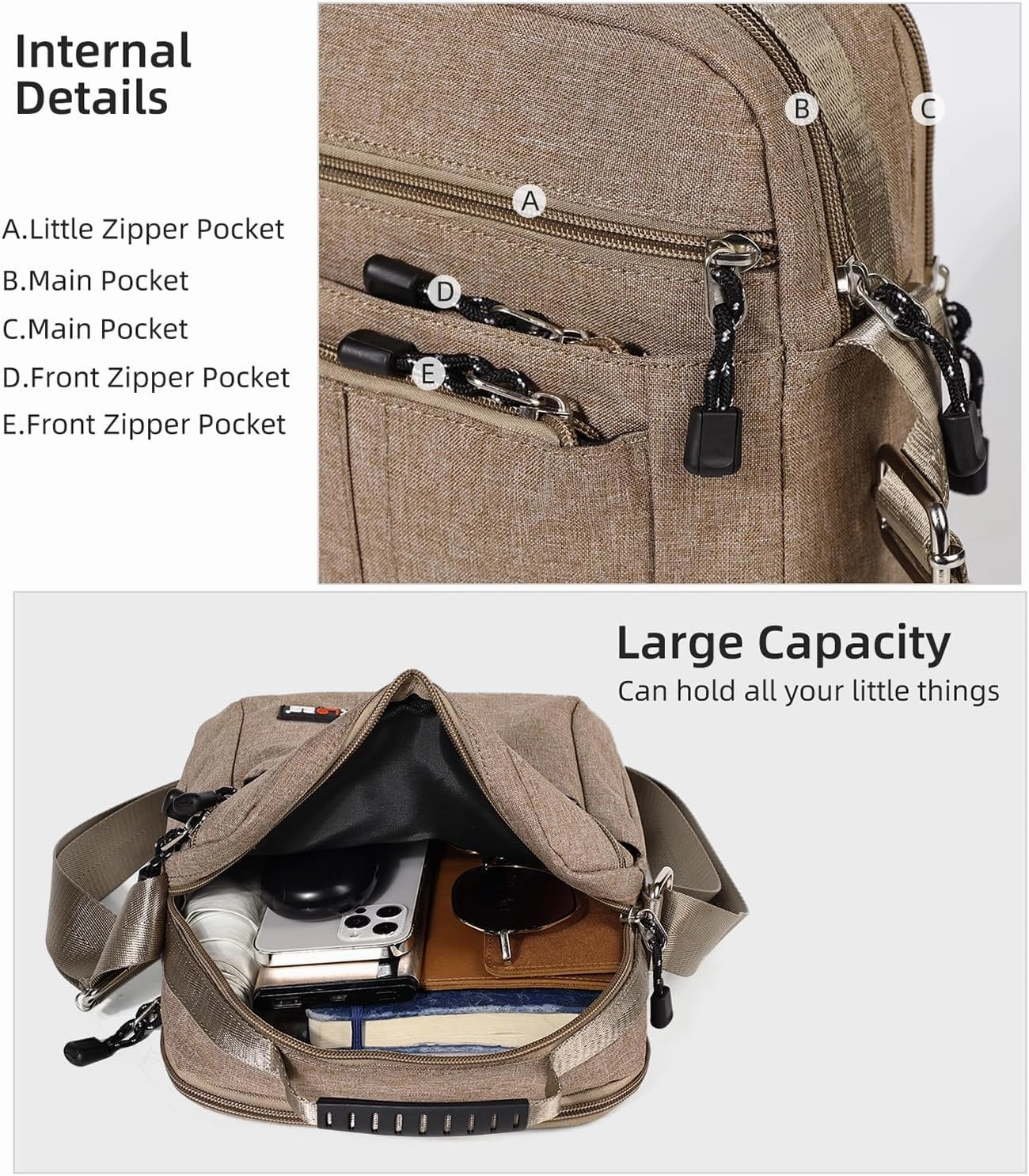 KL928 Men's Messenger Bag - Crossbody Shoulder Bags Travel Bag Man Purse Casual Sling Pack for Work Business