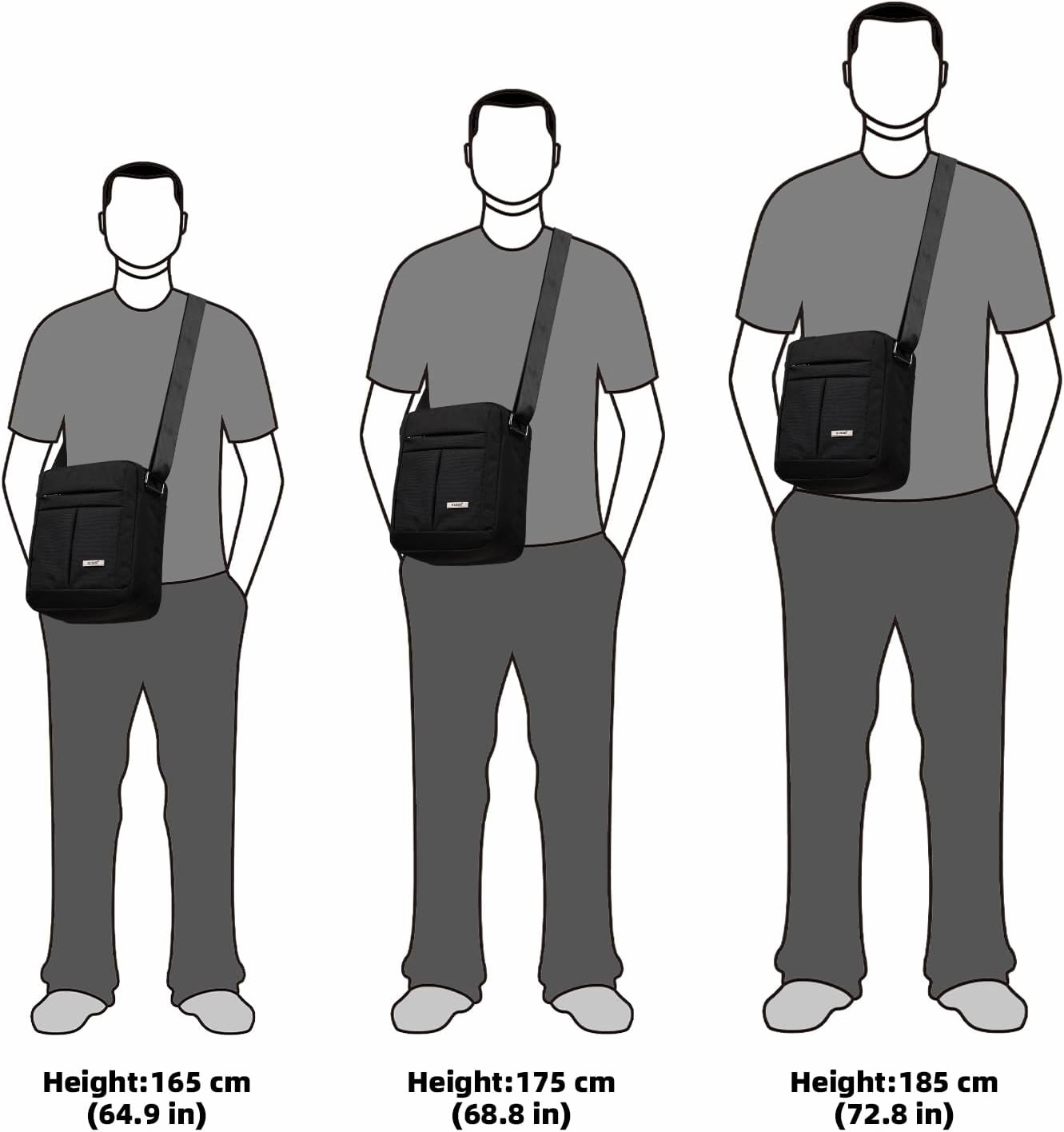 KL928 Men's Messenger Bag - Crossbody Shoulder Bags Travel Bag Man Purse Casual Sling Pack for Work Business