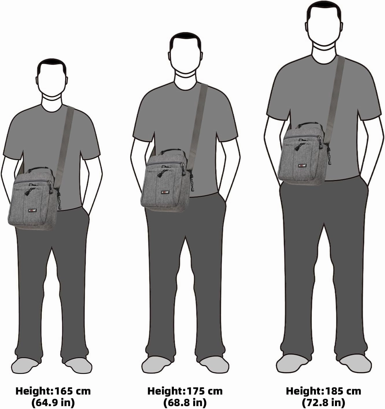 KL928 Men's Messenger Bag - Crossbody Shoulder Bags Travel Bag Man Purse Casual Sling Pack for Work Business