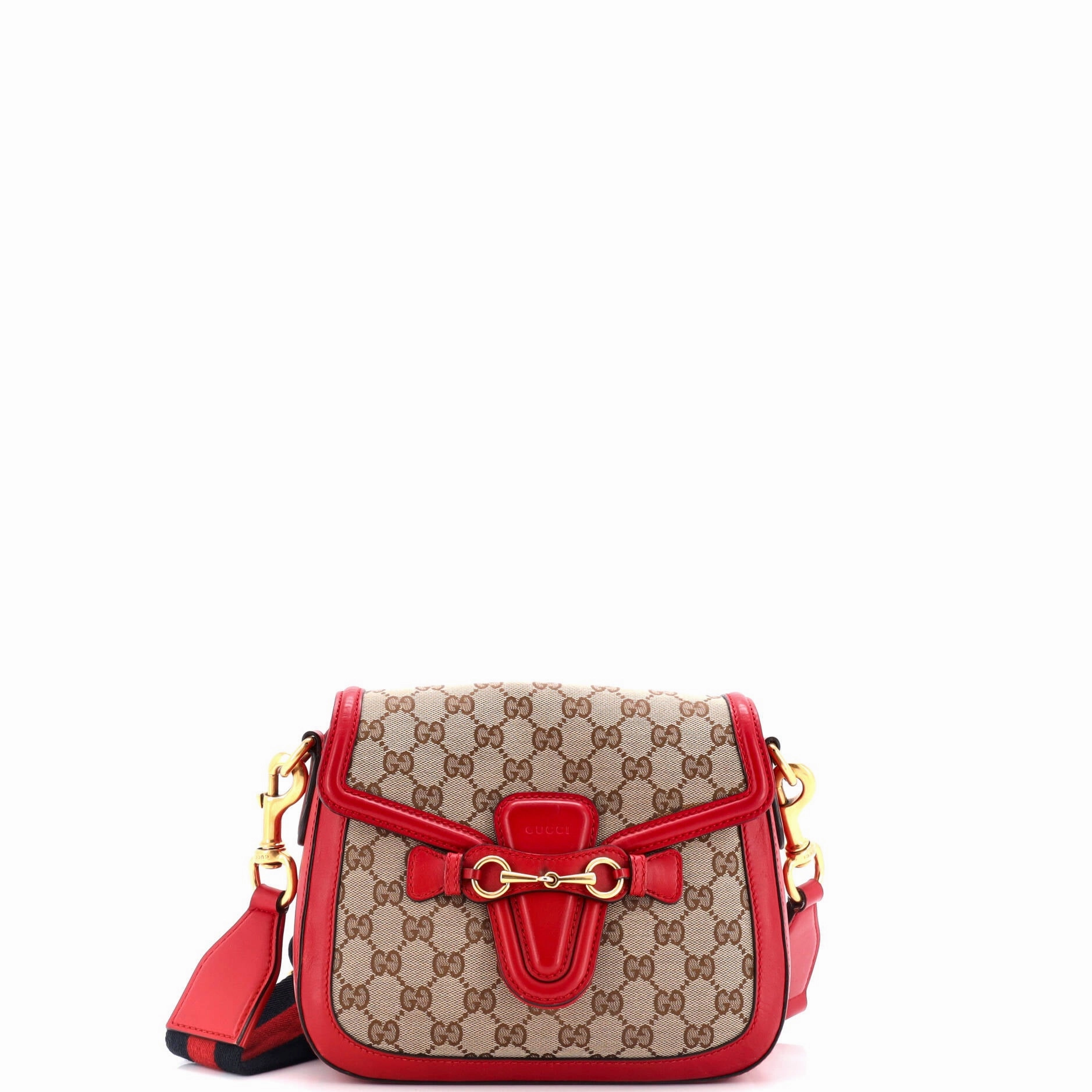 Lady Web Shoulder Bag GG Canvas Medium