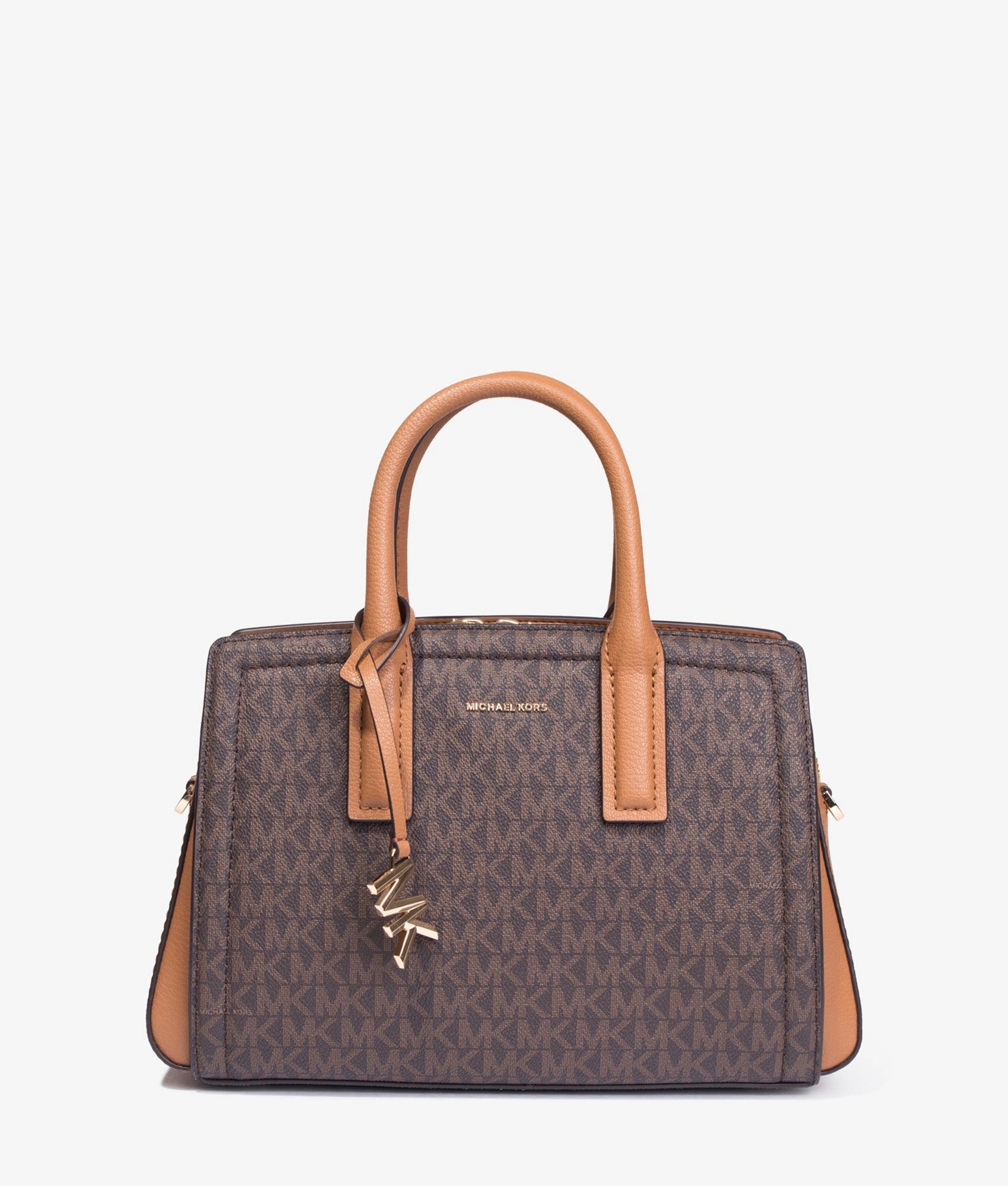 Laila tote in brown and acorn
