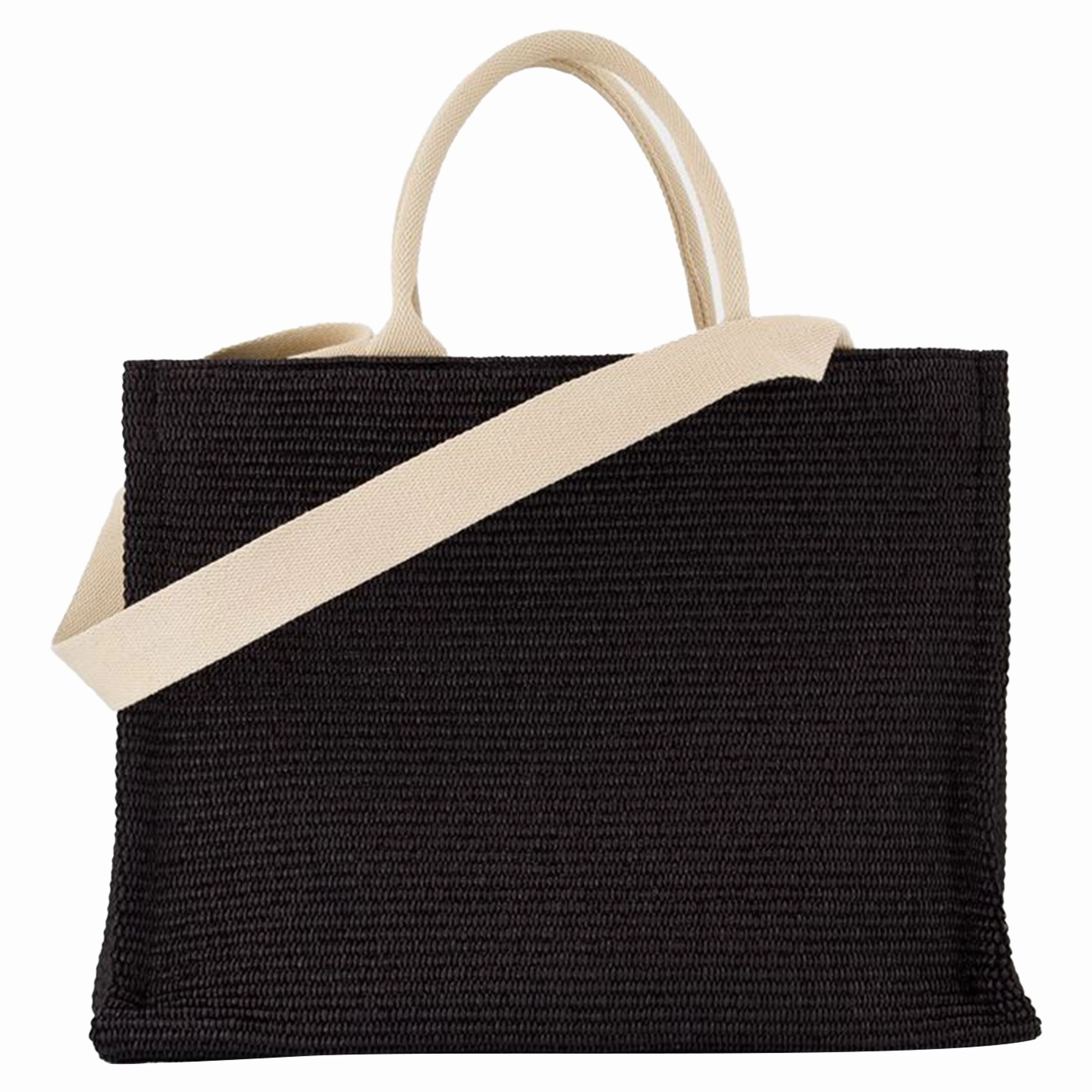 Large Shopper Bag - Marni - Cotton - Black