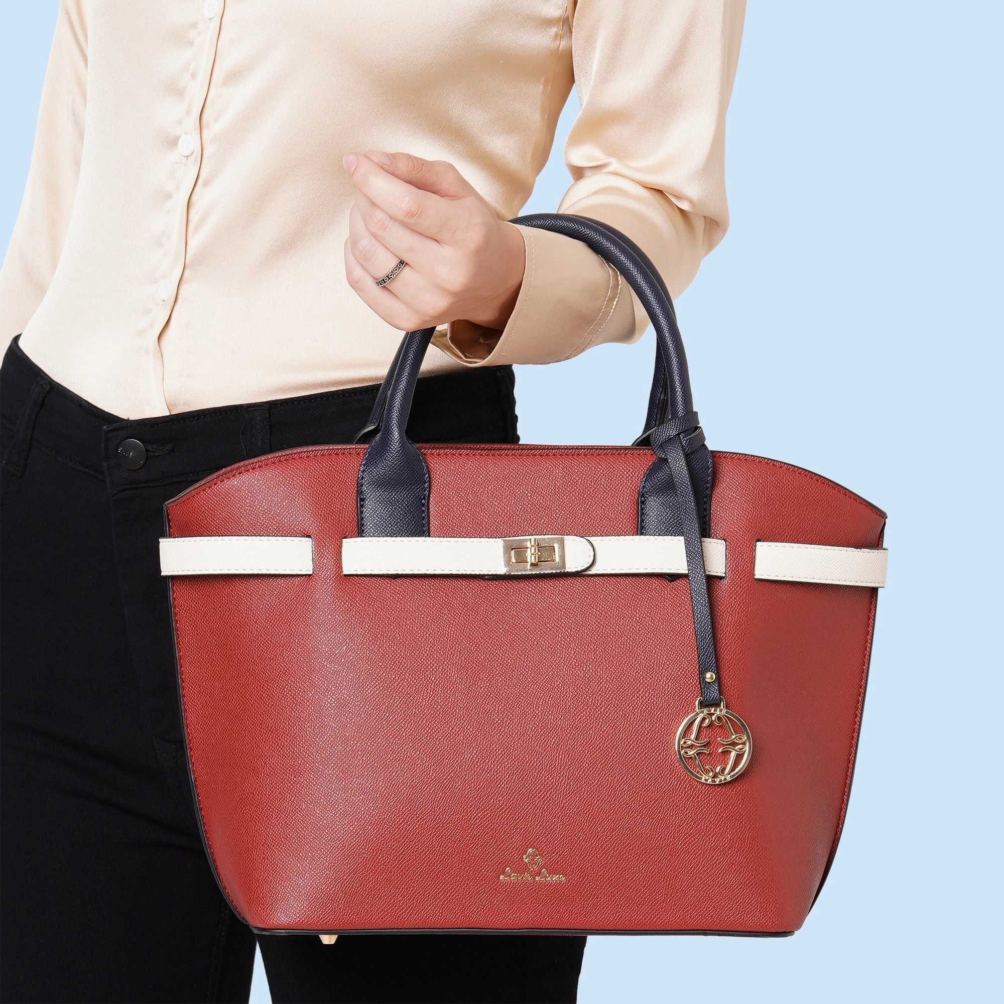 Lavie Luxe Red Medium Women's Fallon Satchel Bag
