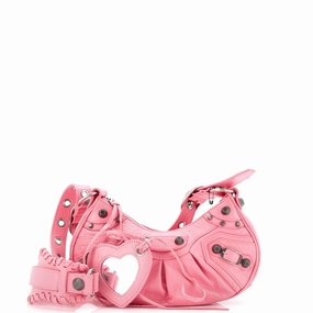 Le Cagole Giant Studs Shoulder Bag Leather XS