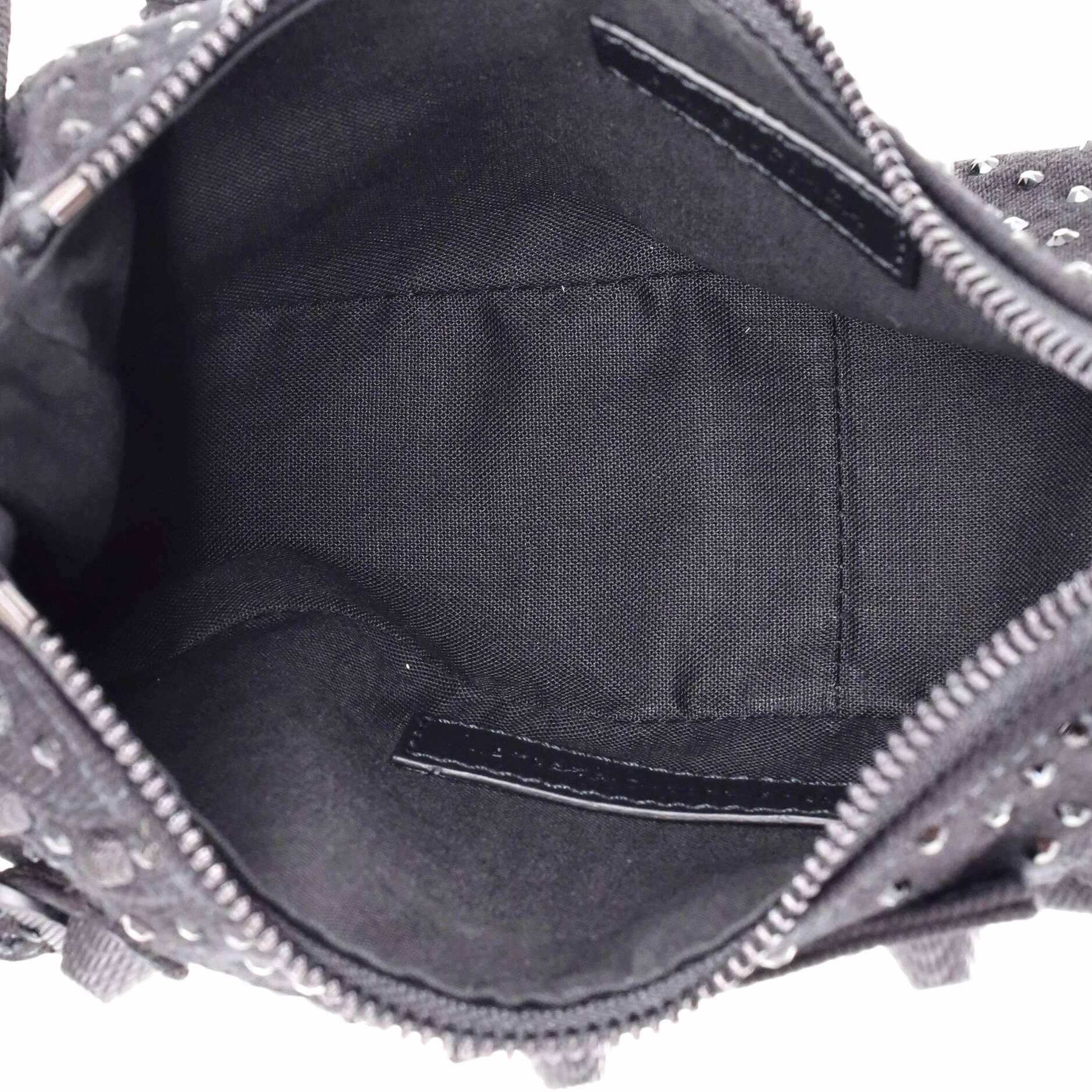 Le Cagole Giant Studs Shoulder Bag Rhinestones XS