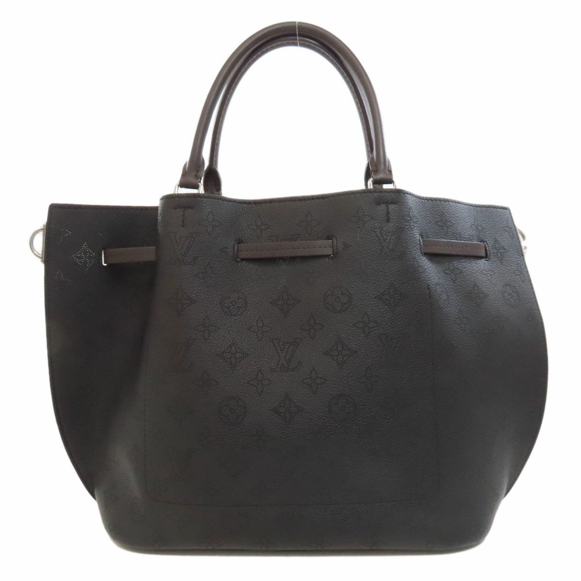 Leather Girolata Handbag with Pouch and Shoulder Strap