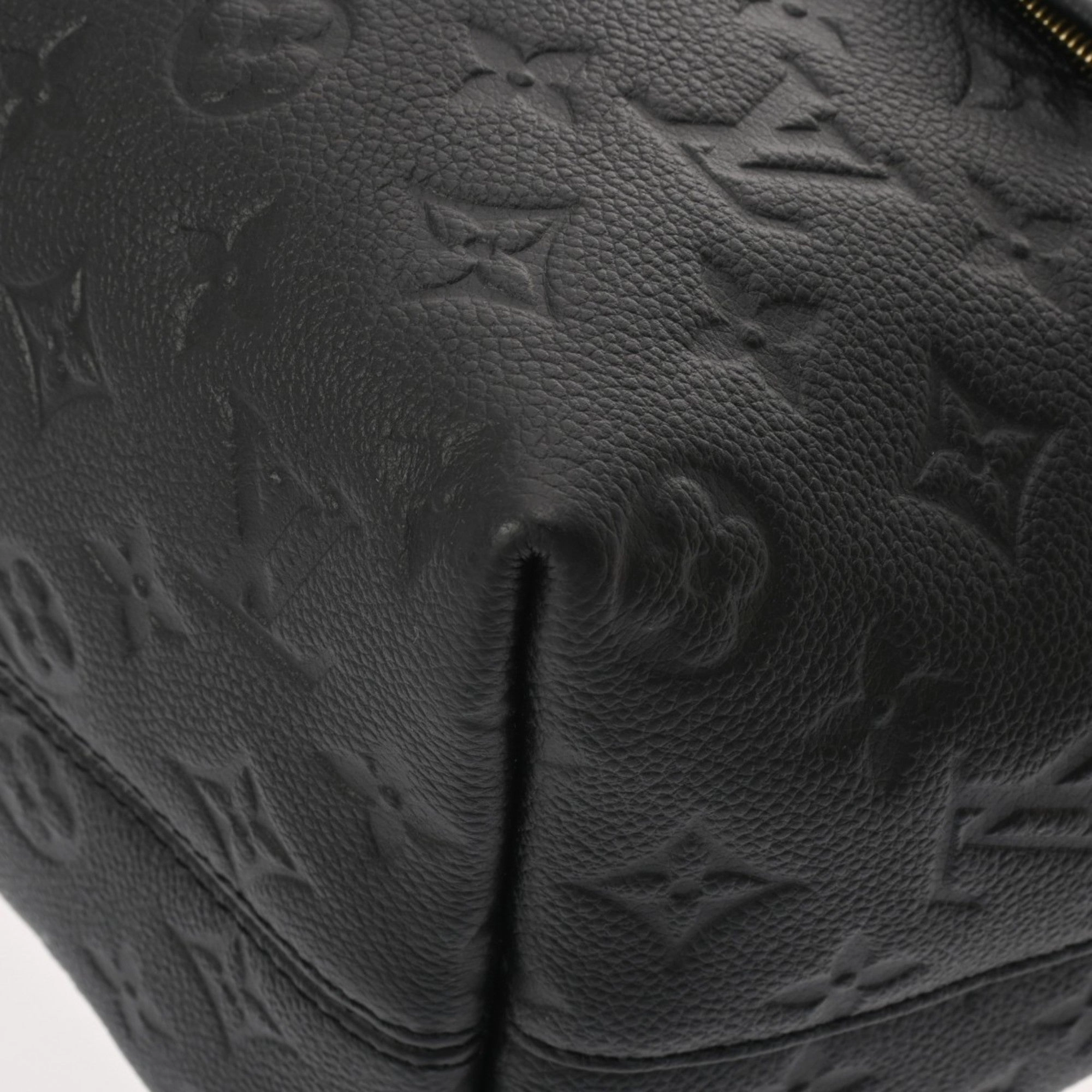 Leather Montsouris Backpack with Charm and Dust Bag
