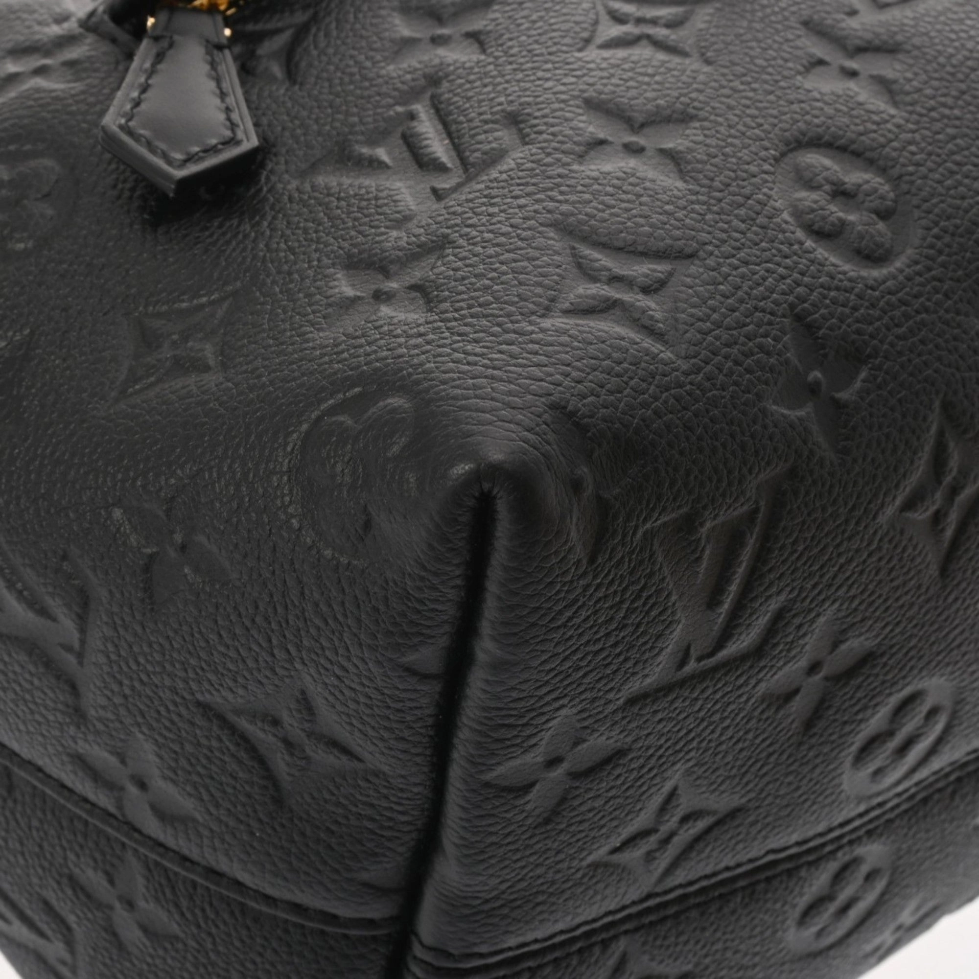 Leather Montsouris Backpack with Charm and Dust Bag