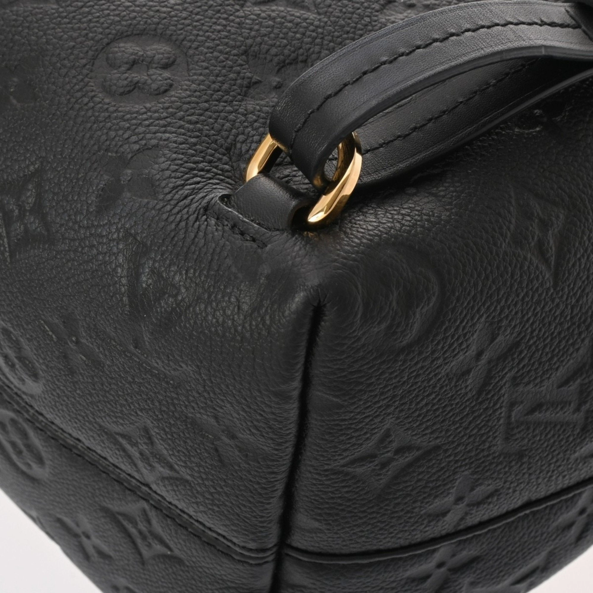 Leather Montsouris Backpack with Charm and Dust Bag