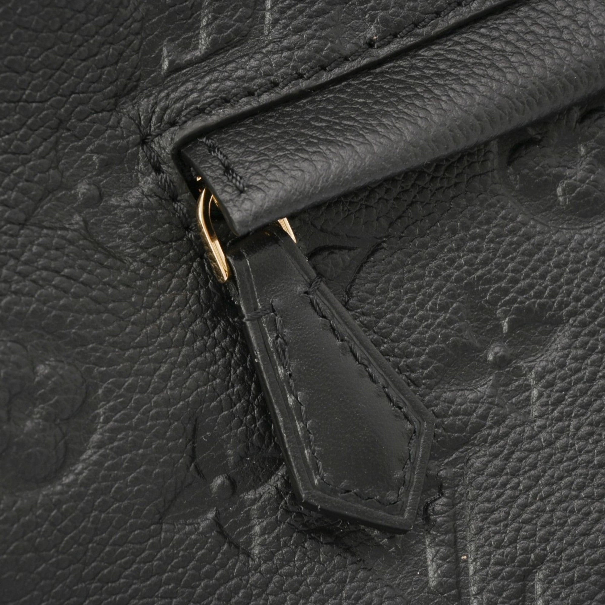 Leather Montsouris Backpack with Charm and Dust Bag