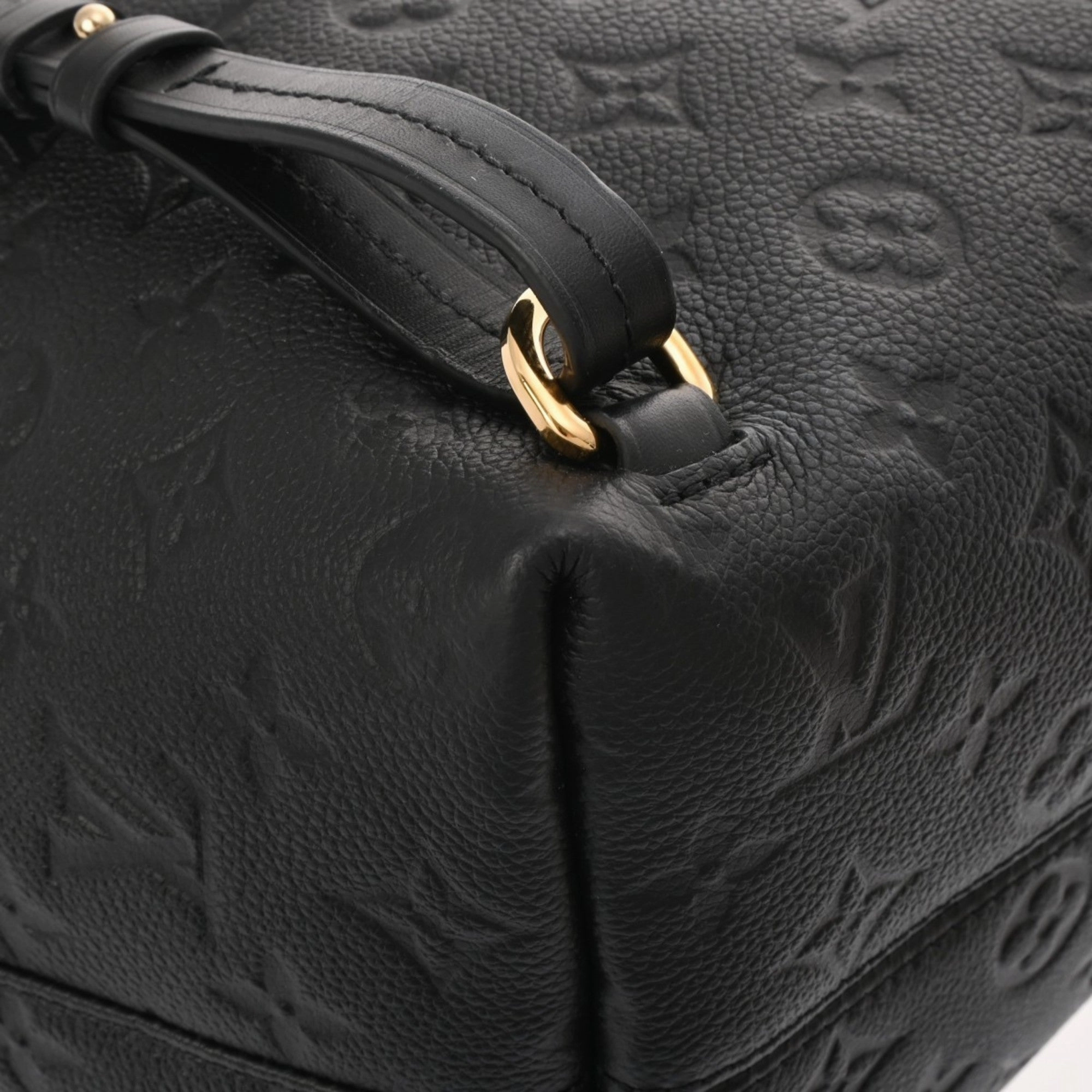 Leather Montsouris Backpack with Charm and Dust Bag