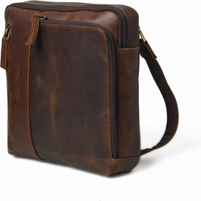 Leather Small Messenger Bag For Men, Leather Mens Purse Bag Vintage Shoulder Bag, Man Purse Crossbody Bags for Work
