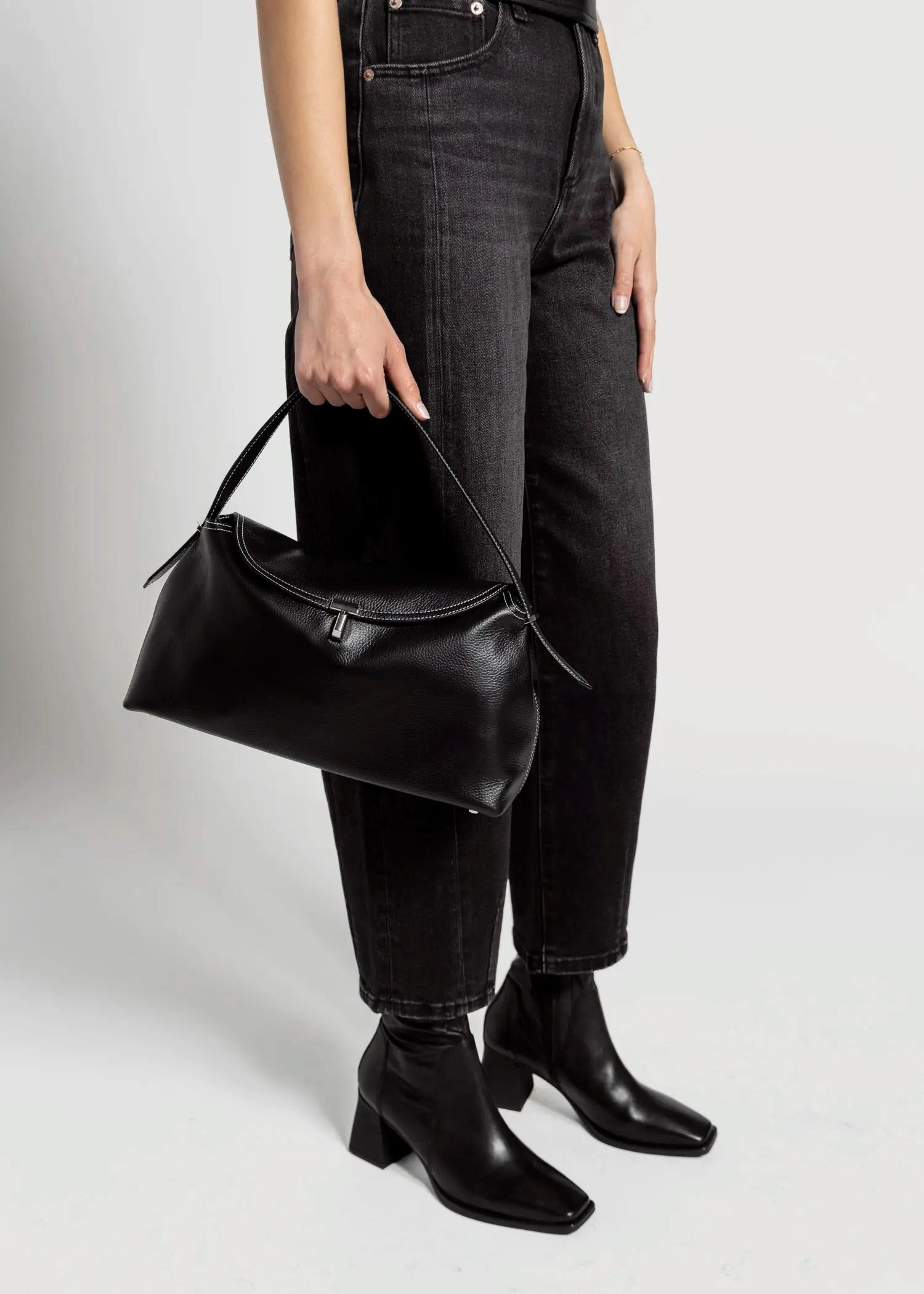 Leather Top Handle Bag