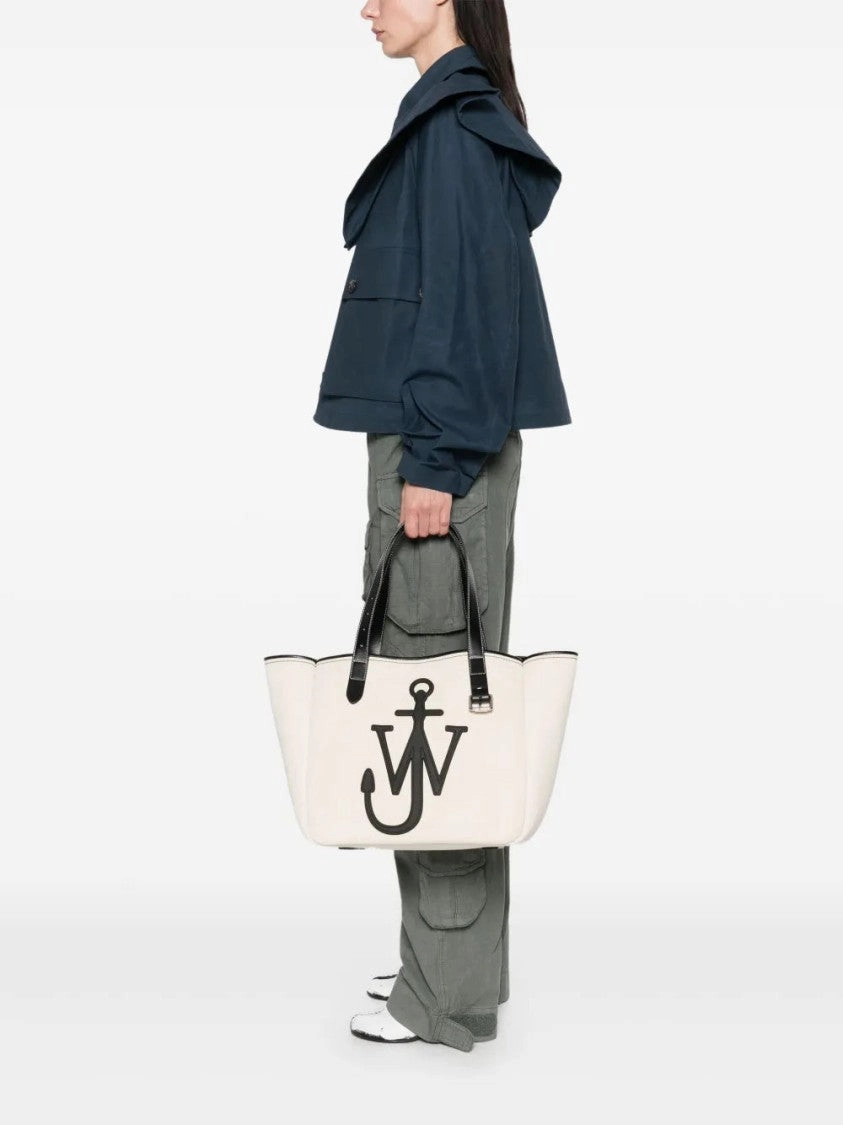 Light Beige Belt Tote Bag