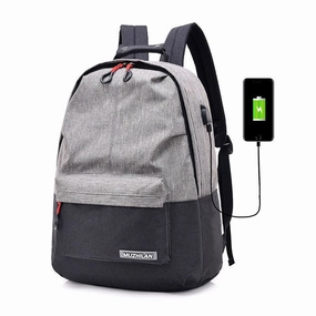 Litthing Backpacks Men Back Pack for School Bag Bagpack Women College Canvas Backpack usb Charger Charging Schoolbag Laptop