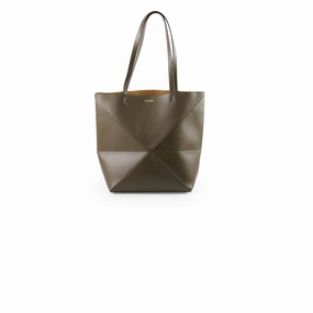 Loewe Medium Fold Tote Dark Khaki