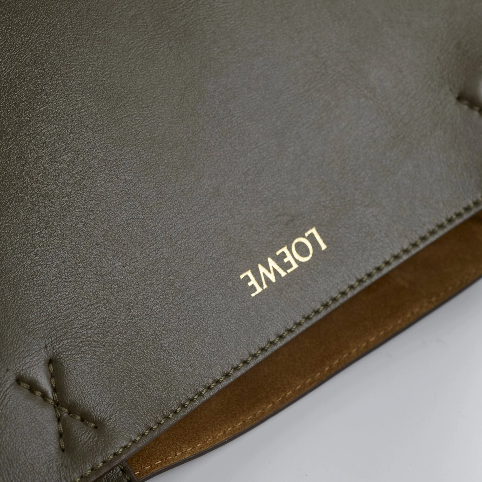 Loewe Medium Fold Tote Dark Khaki