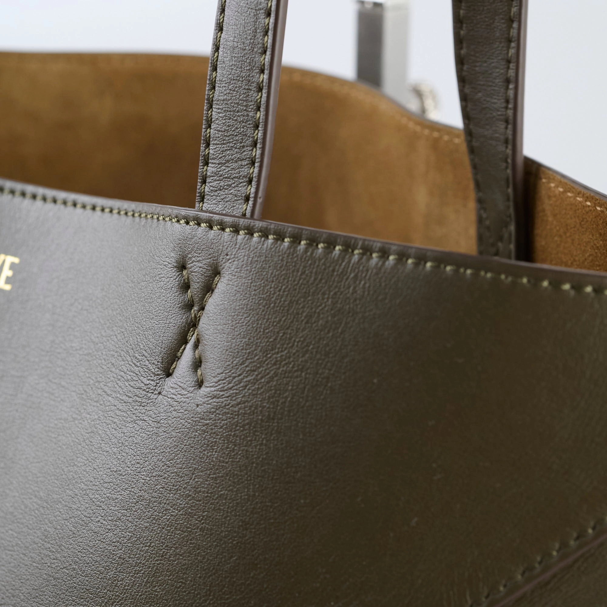 Loewe Medium Fold Tote Dark Khaki
