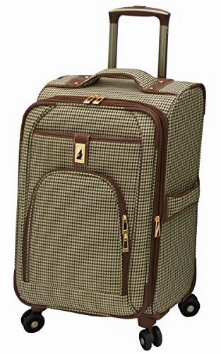 London Fog Cambridge 21 Inch Expandable Spinner Carry-on, Olive