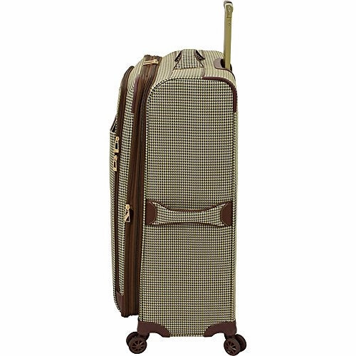 London Fog Cambridge II 4 Piece Set (Satchel, 20", 25", 29"), Olive Houndstooth