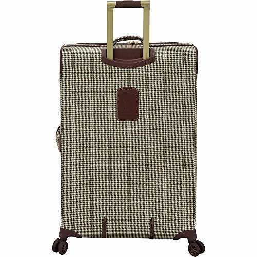 London Fog Cambridge II 4 Piece Set (Satchel, 20", 25", 29"), Olive Houndstooth