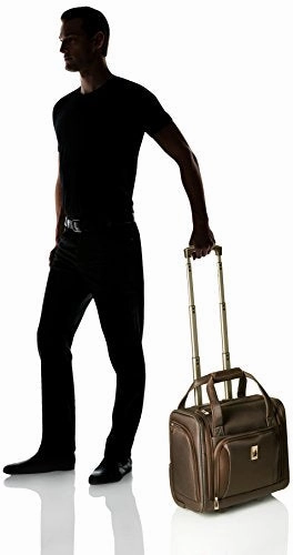 London Fog Kensington Ultra-Lightweight 15Inch 2-Wheel Under The Seat Bag, Bronze