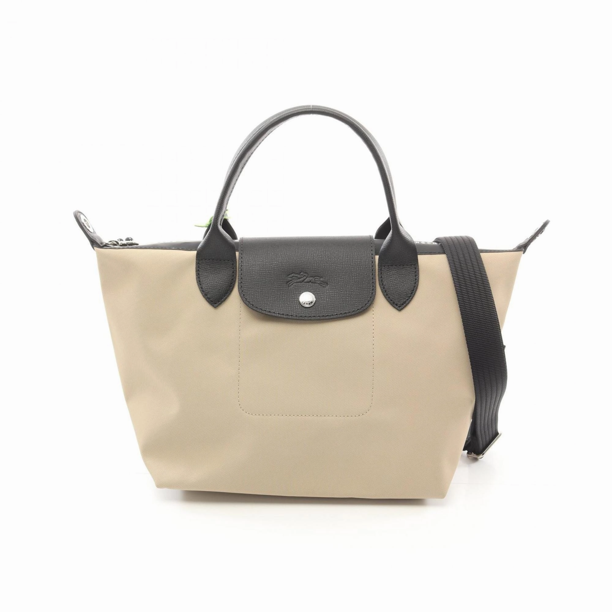 Longchamp  Canvas Leather Tote Bag (Pre-Owned)
