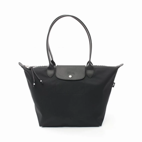 Longchamp Nylon Leather Tote Bag (Pre-Owned)