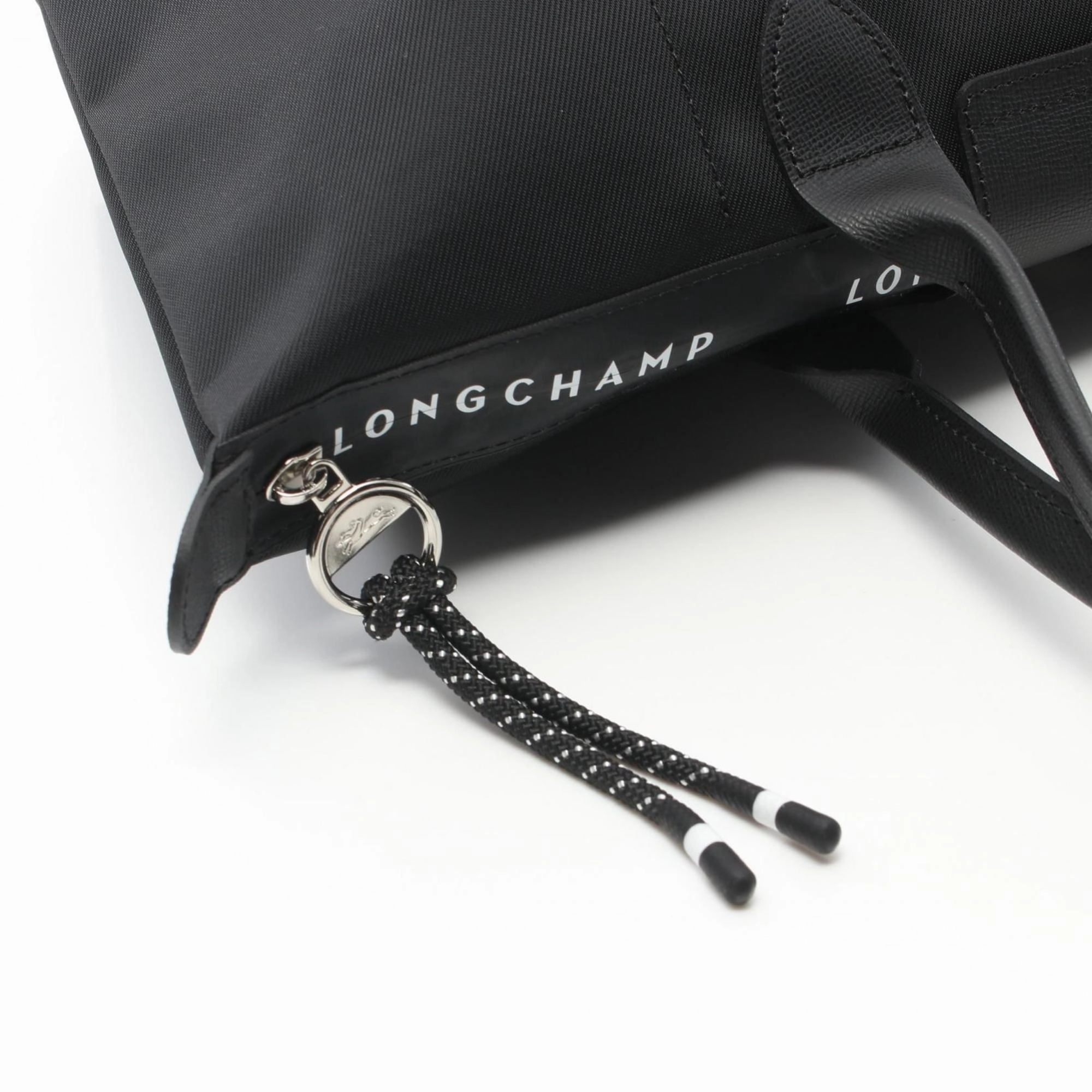 Longchamp Nylon Leather Tote Bag (Pre-Owned)