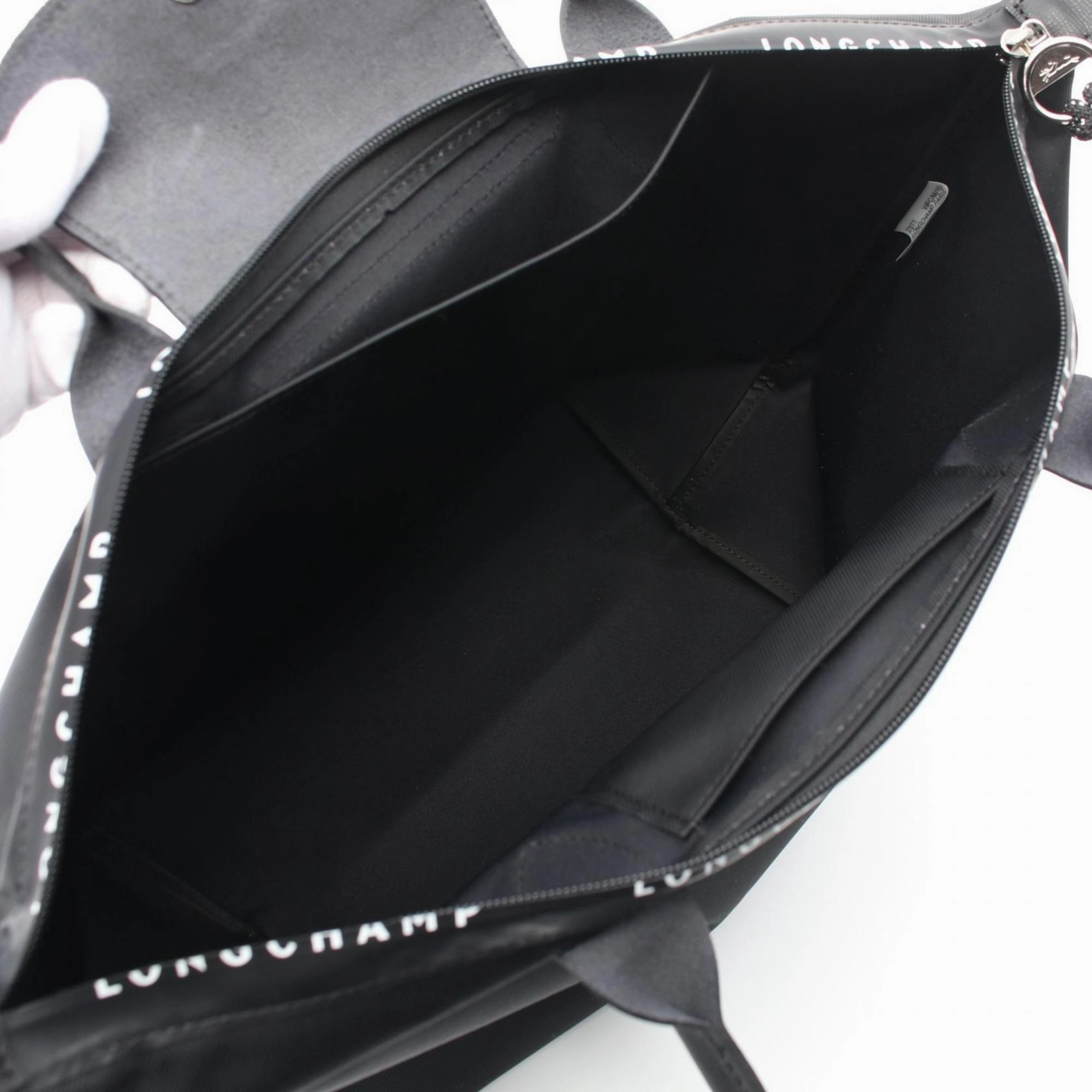 Longchamp Nylon Leather Tote Bag (Pre-Owned)
