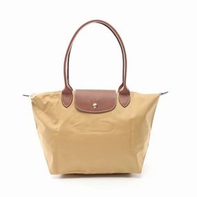 Longchamp  Nylon Leather Tote Bag (Pre-Owned)
