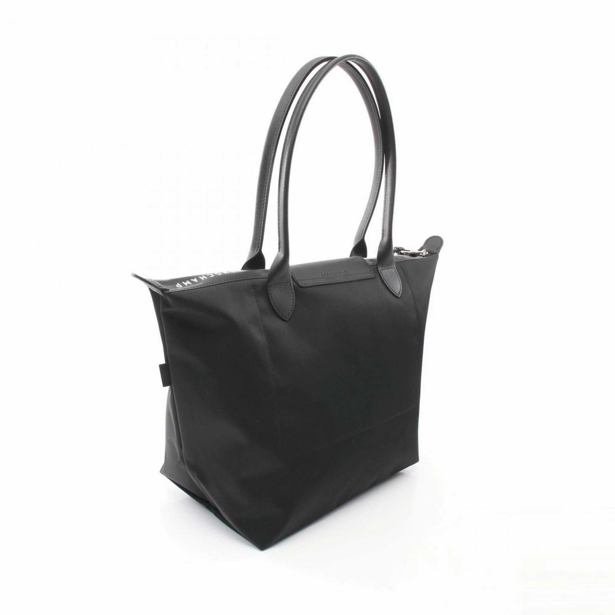 Longchamp Nylon Leather Tote Bag (Pre-Owned)
