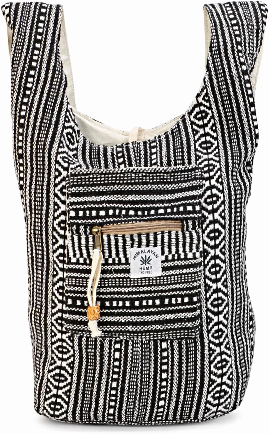 LONGING TO BUY Hemp Messenger Crossbody Sling Bag - Unisex Beach Party Bag