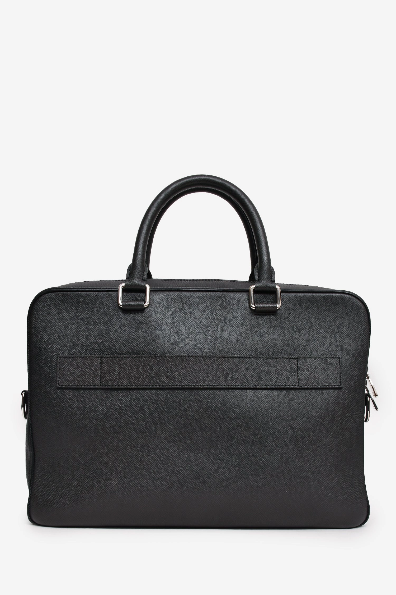 Louis Vuitton 2014 Black Leather Briefcase with Strap