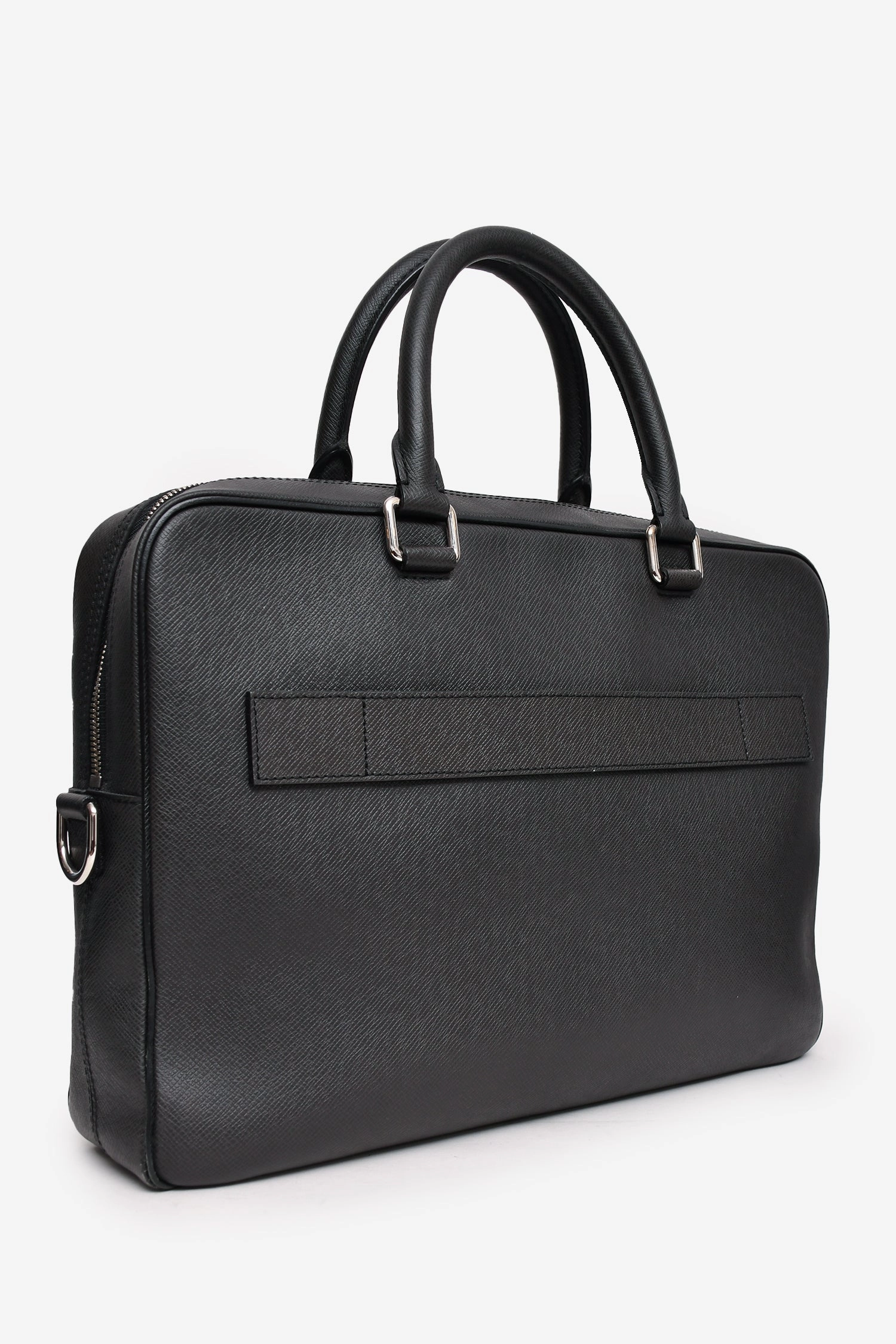 Louis Vuitton 2014 Black Leather Briefcase with Strap