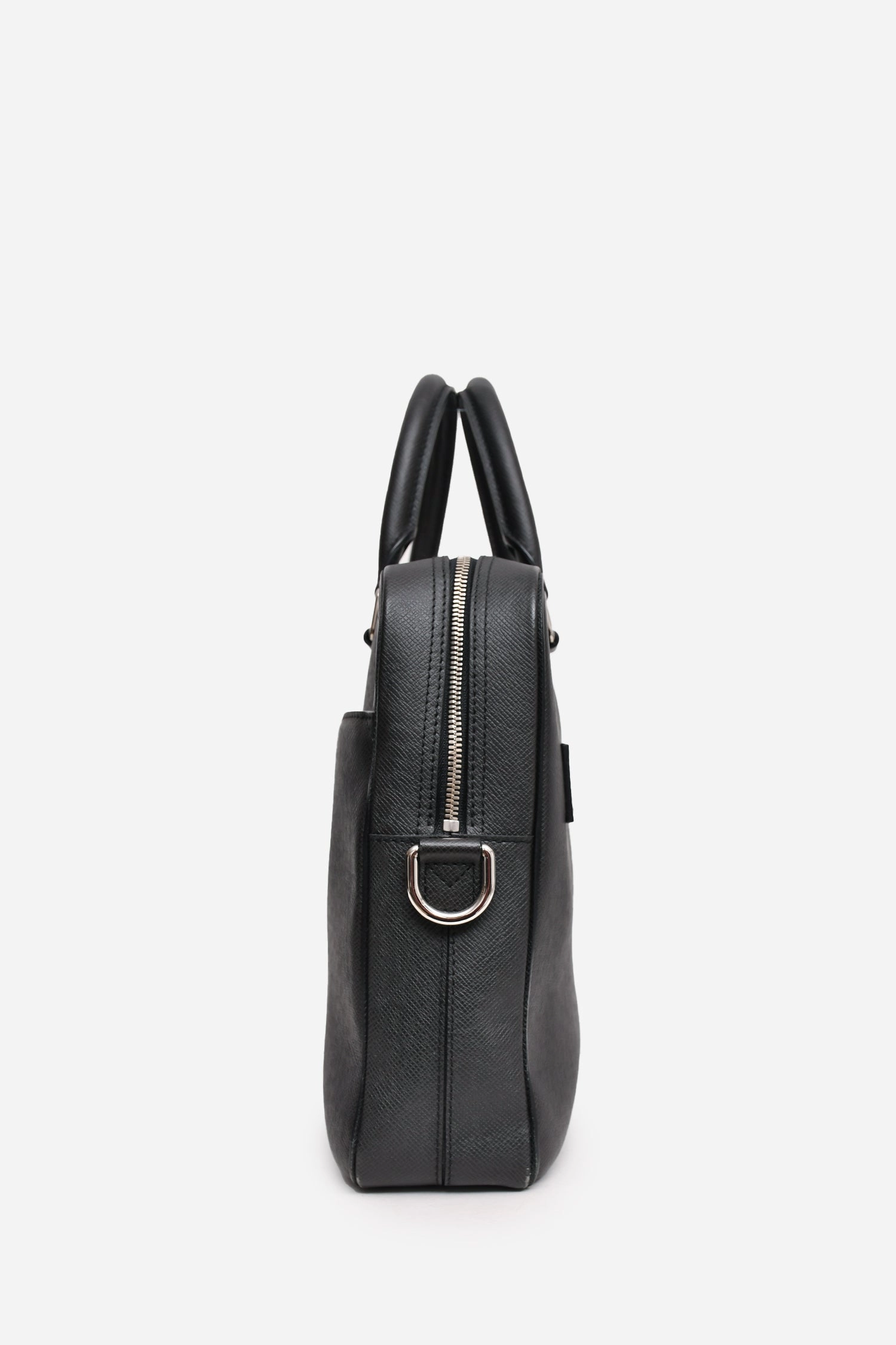 Louis Vuitton 2014 Black Leather Briefcase with Strap