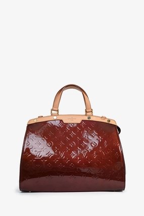Louis Vuitton 2014 Cherry Red Vernis Leather Alma BB with Strap