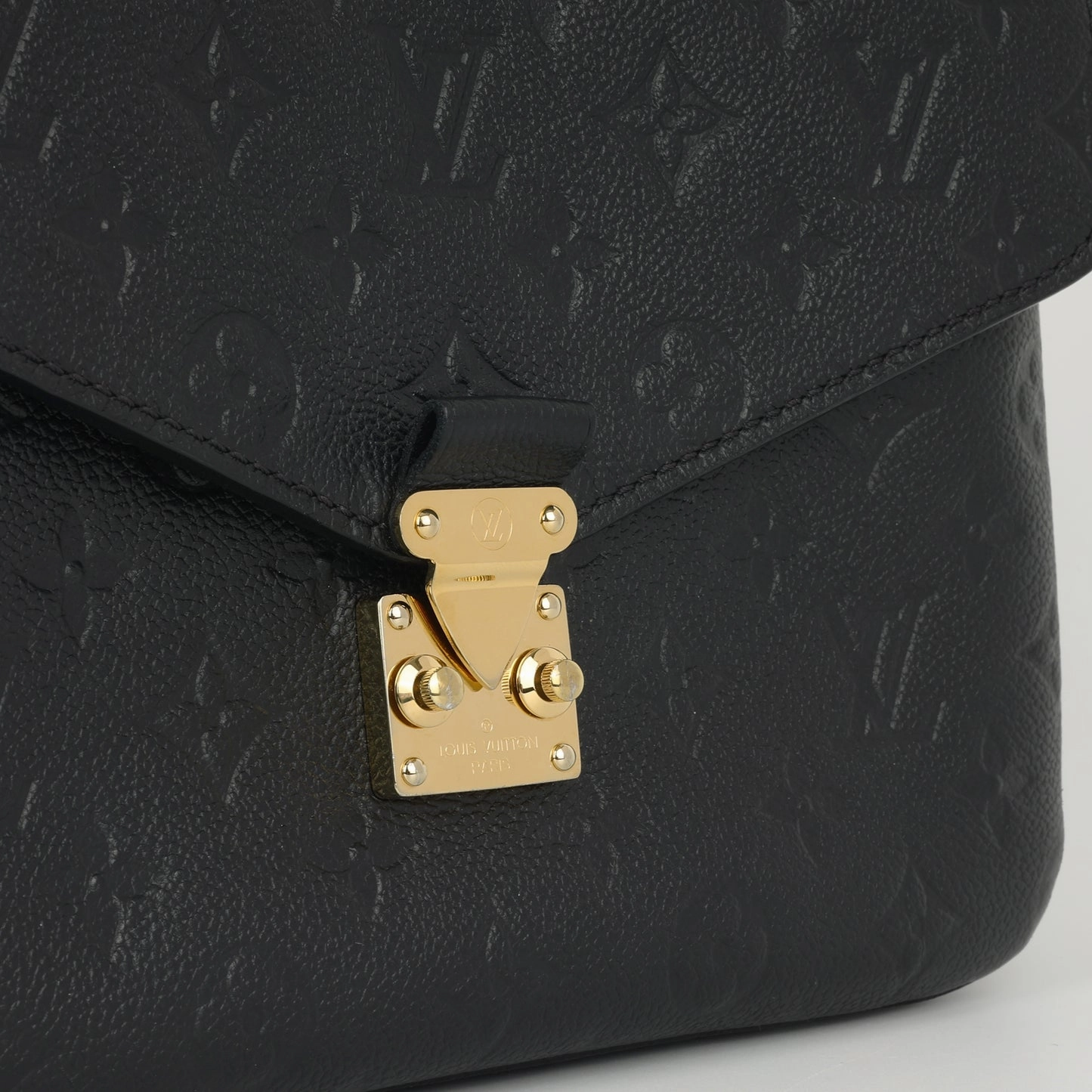 Louis Vuitton - Pochette Mtis - Black Empreinte Leather GHW - Pre-Loved