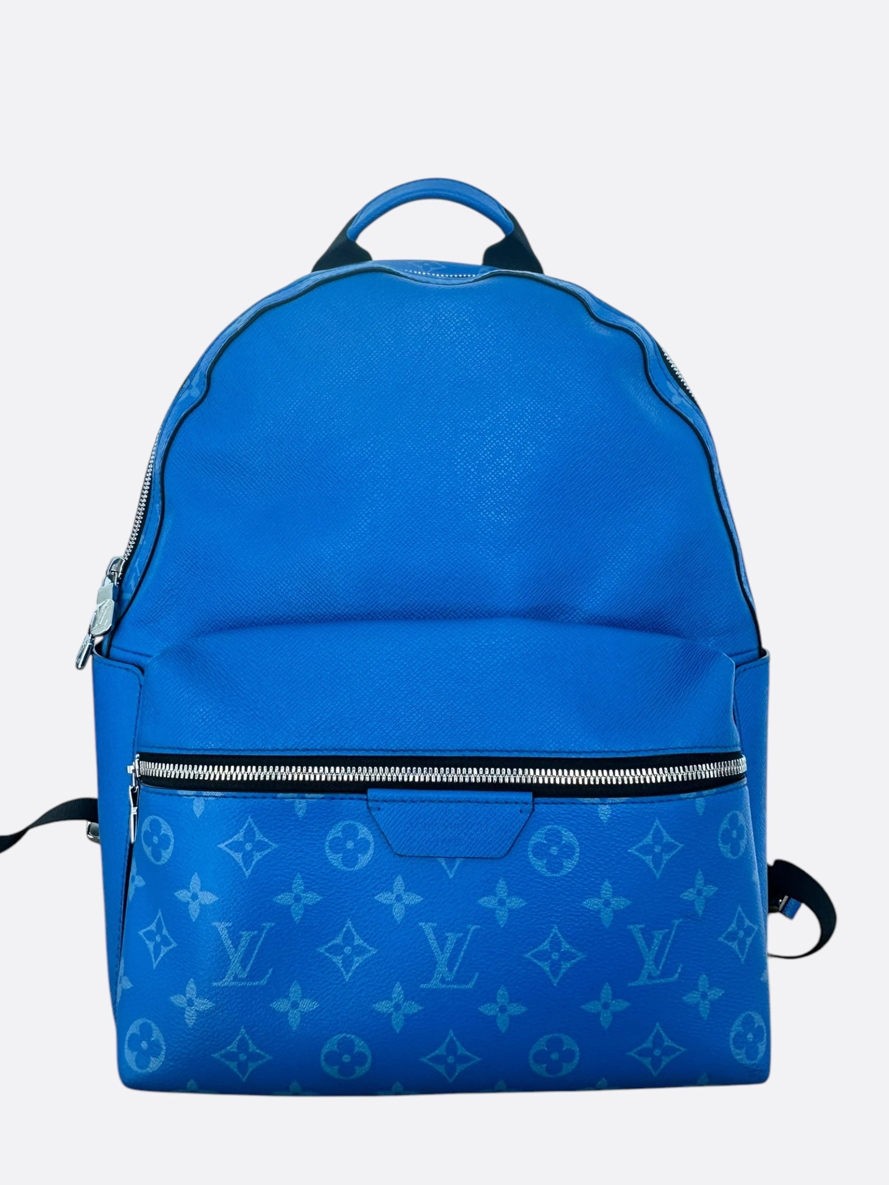 Louis Vuitton Agave Blue Taigarama Monogram Discovery Backpack
