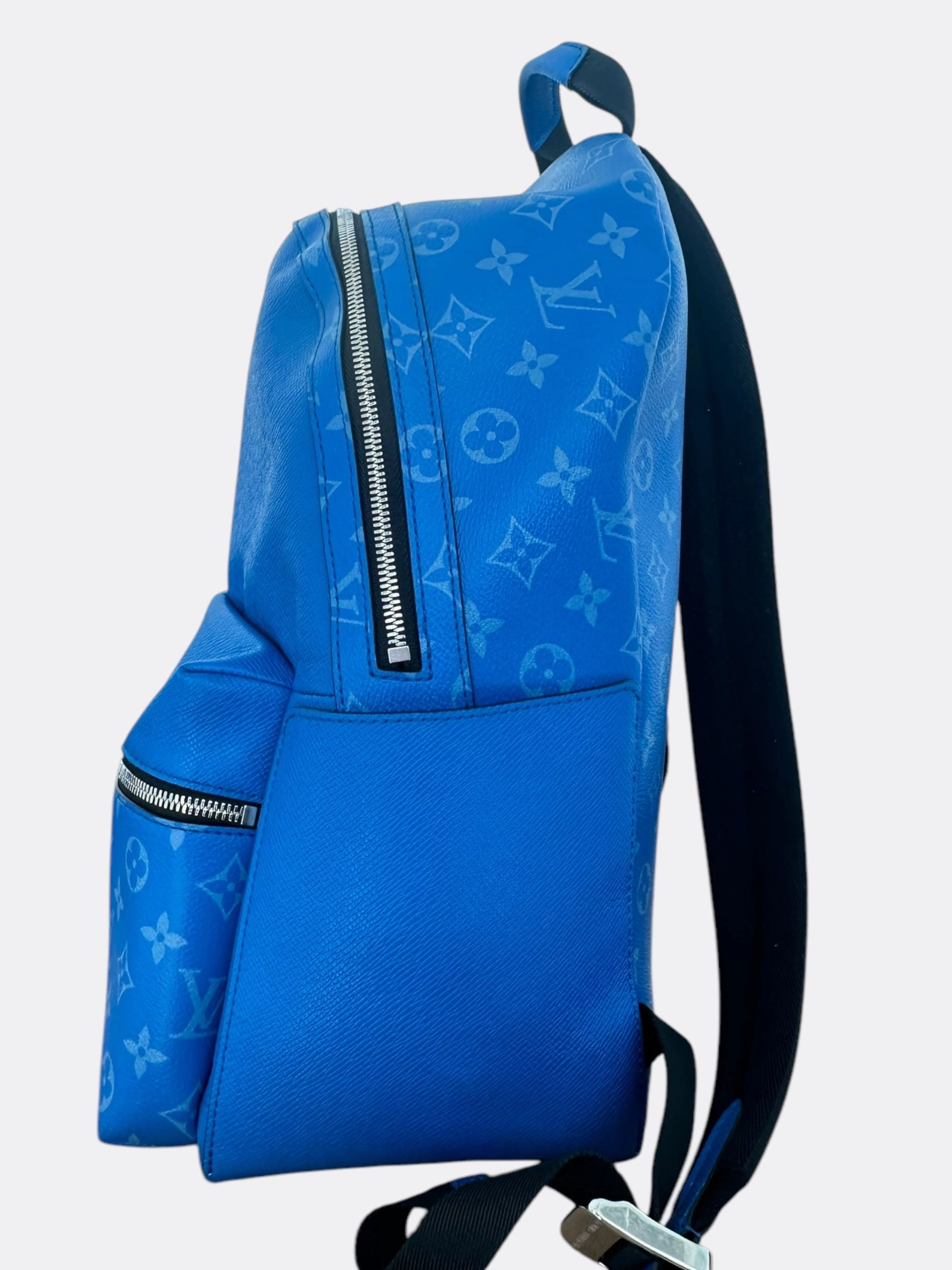 Louis Vuitton Agave Blue Taigarama Monogram Discovery Backpack