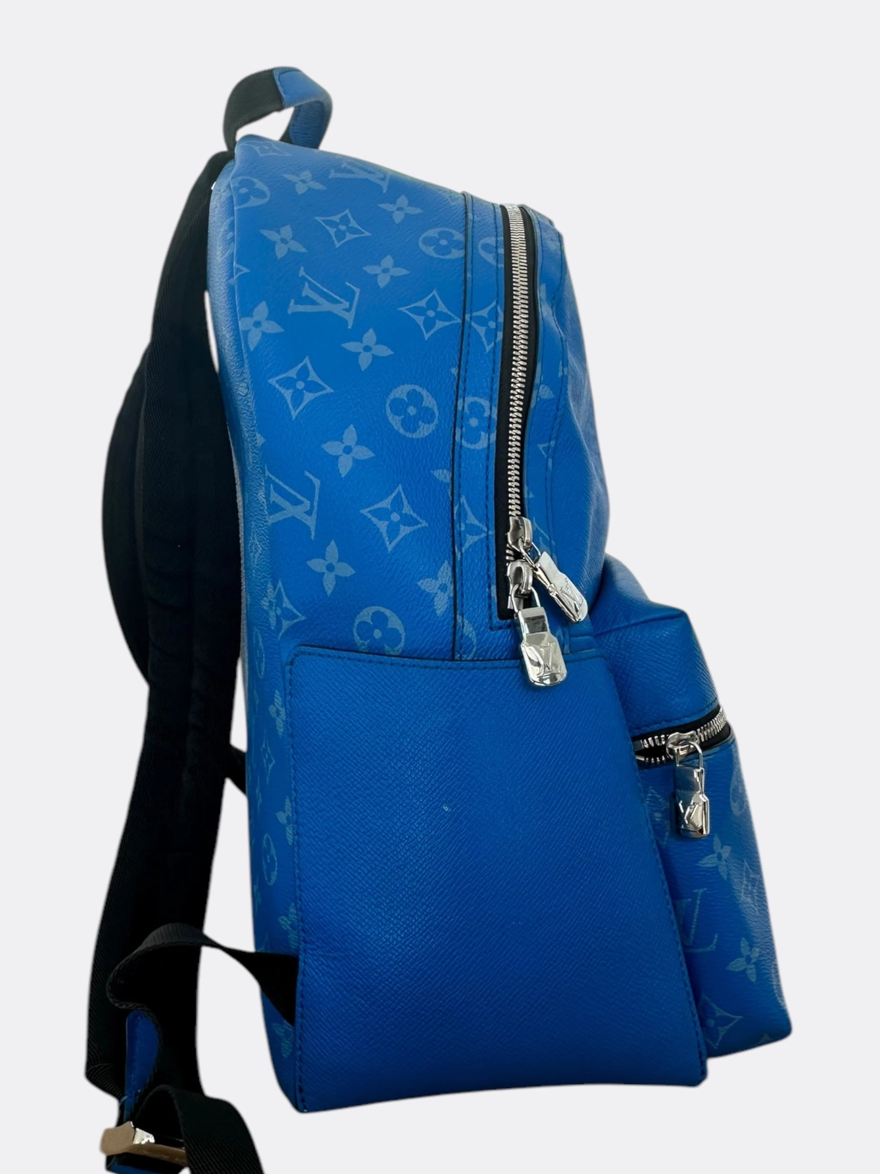 Louis Vuitton Agave Blue Taigarama Monogram Discovery Backpack