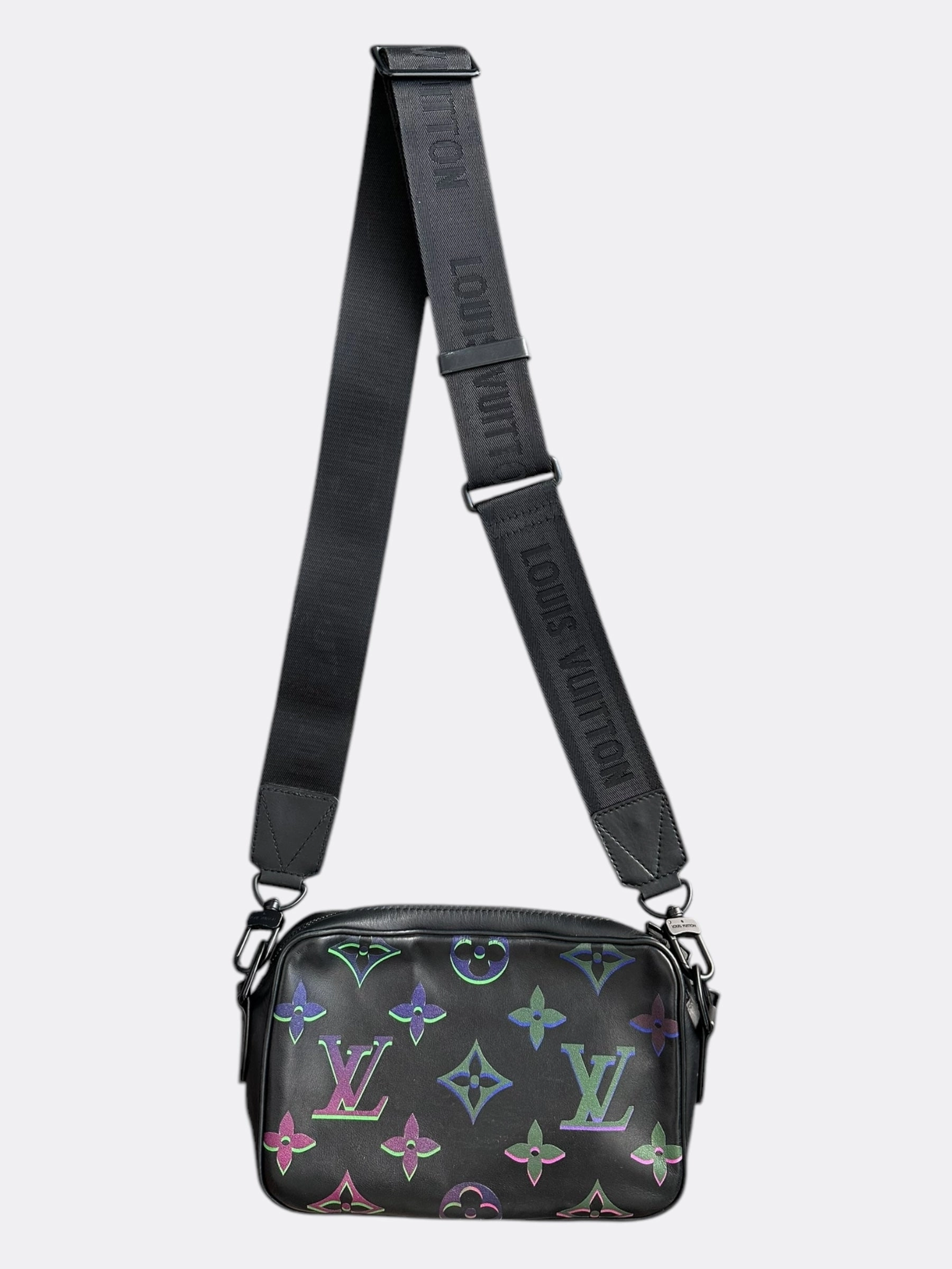 Louis Vuitton Black & Multicolor Monogram Comet Messenger PM
