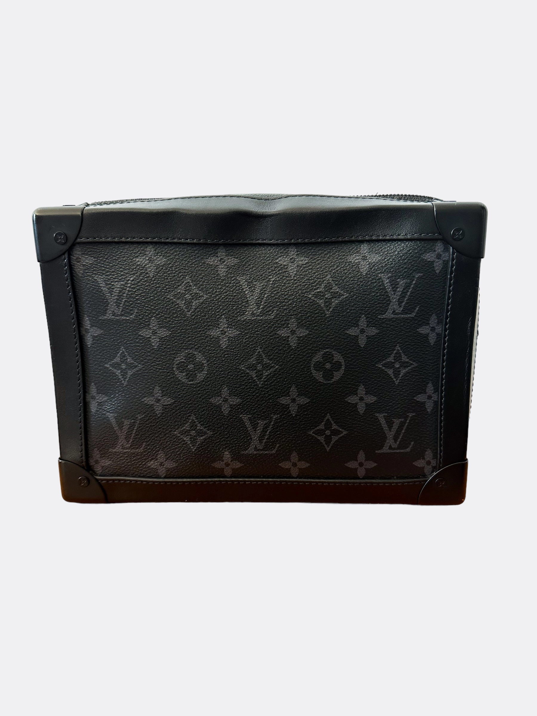 Louis Vuitton Black Monogram Eclipse Large Soft Trunk
