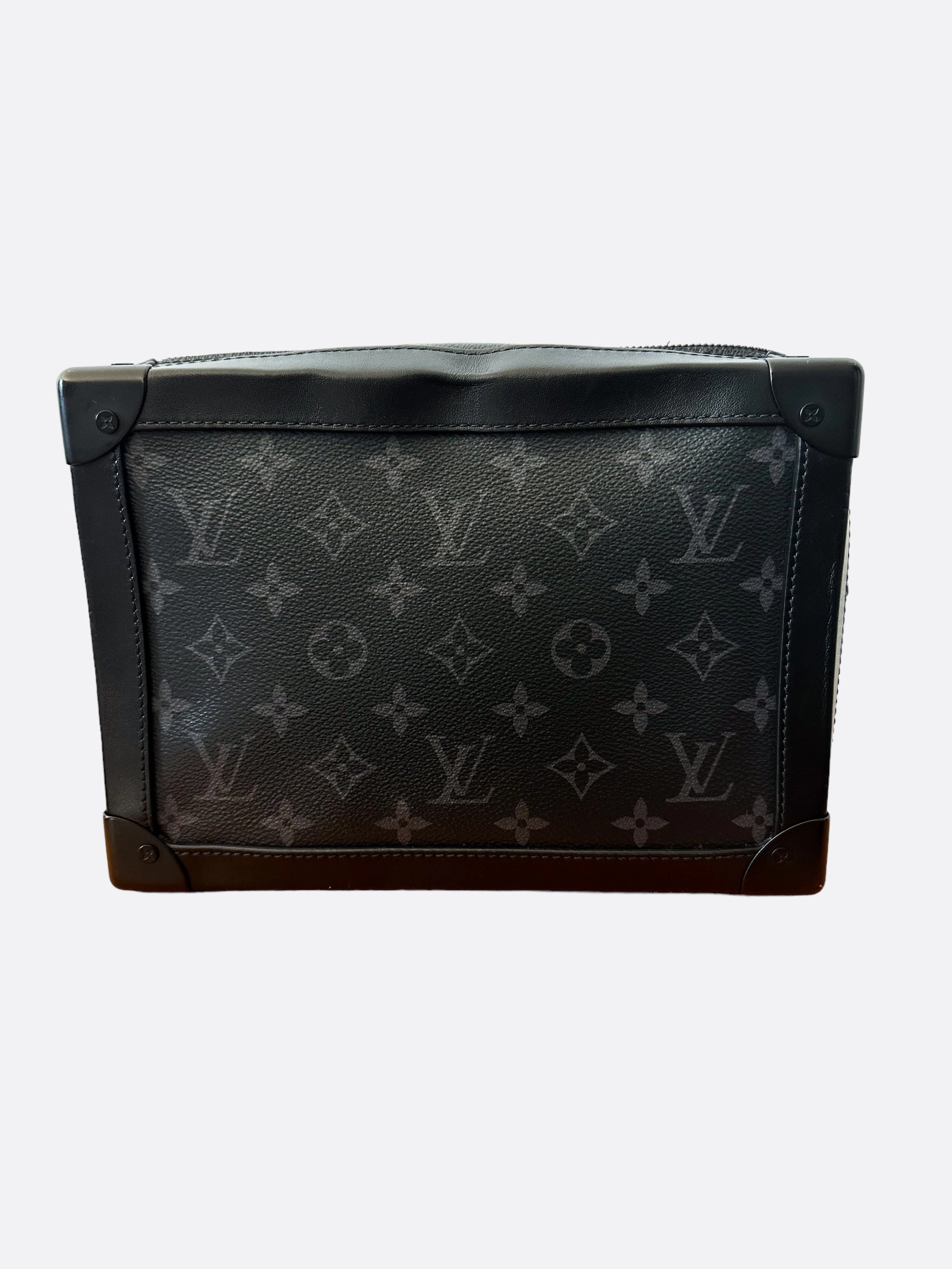 Louis Vuitton Black Monogram Eclipse Large Soft Trunk