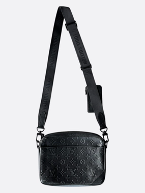 Louis Vuitton Black Shadow Monogram Duo Messenger